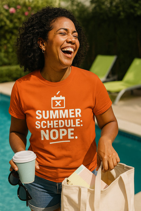 Summer Schedule: Nope. | Funny Summer Mom Shirt by Copper Boom