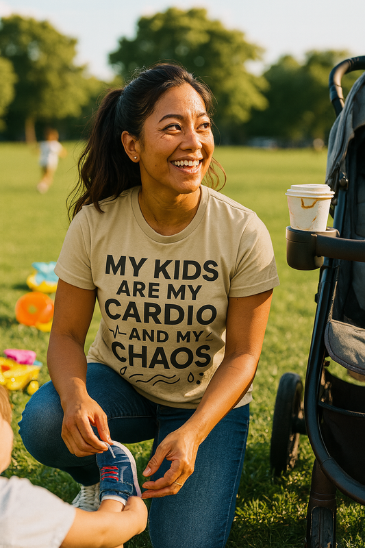 My Kids are My Cardio (and My Chaos) | Funny Summer Mom Shirt by Copper Boom