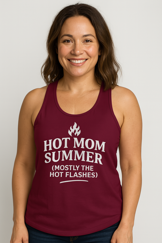 Hot Mom Summer (Mostly the Hot Flashes) | Racerback Tank