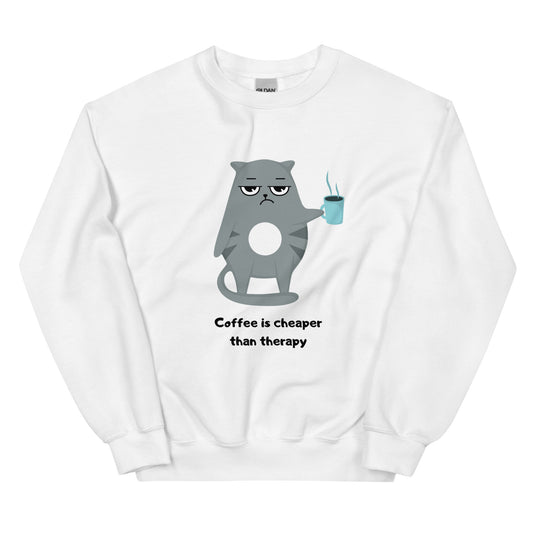 Coffee Cat Grey Sweatshirt