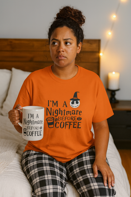 I'm a Nightmare Before Coffee Halloween Shirt