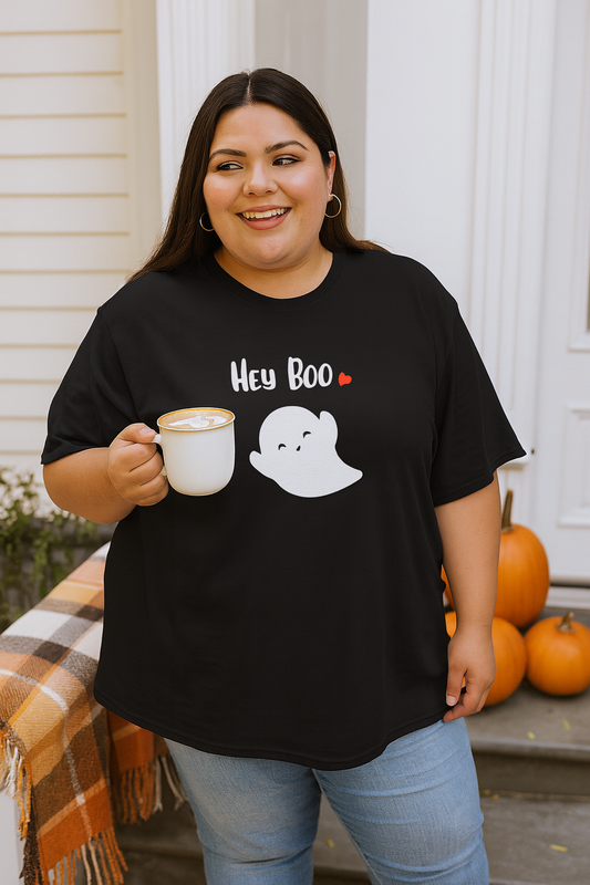 Hey Boo Simple Halloween Shirt
