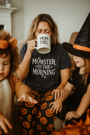 Momster in the Morning Funny Mom Halloween T-Shirt