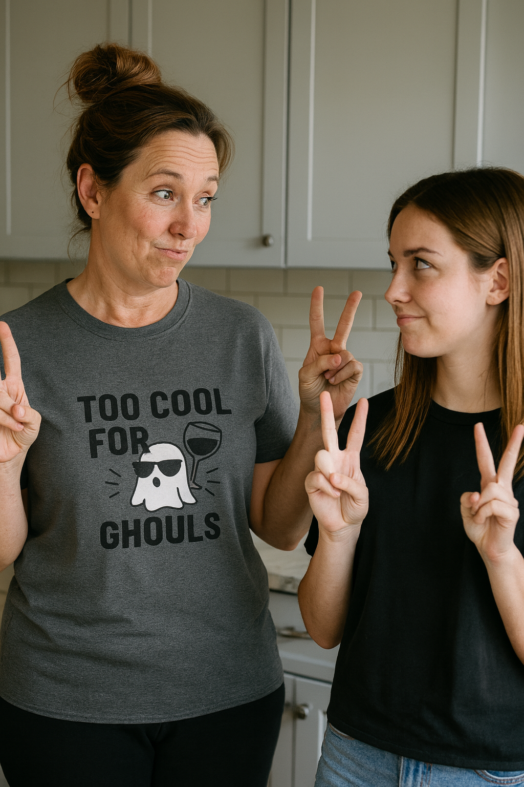 Too Cool for Ghouls Teen Halloween Shirt