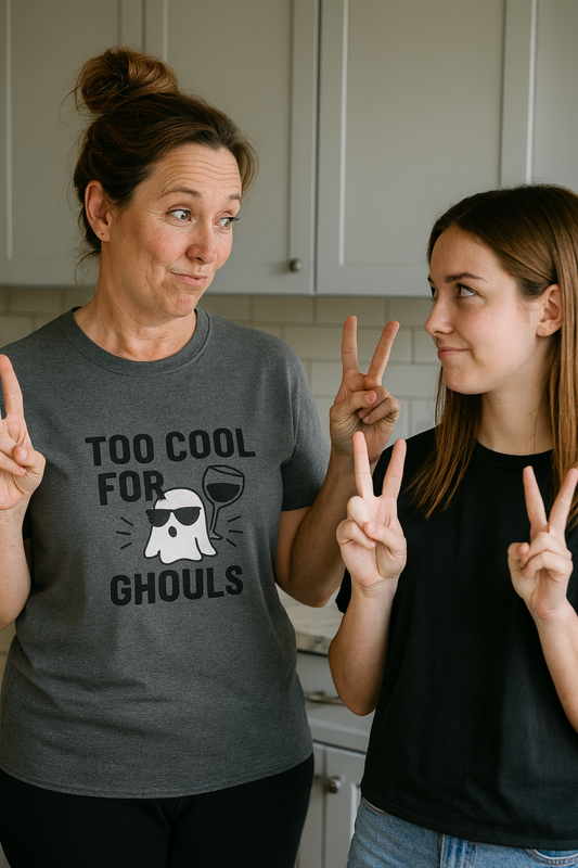 Too Cool for Ghouls Teen Halloween Shirt