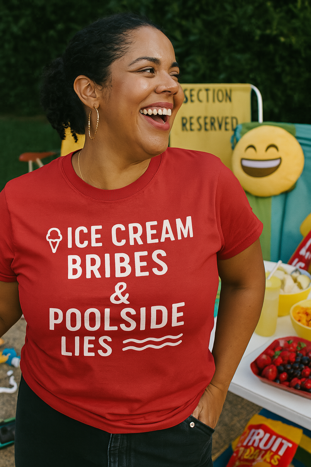 Ice Cream Bribes & Poolside Lies | Funny Summer Mom Shirt by Copper Boom