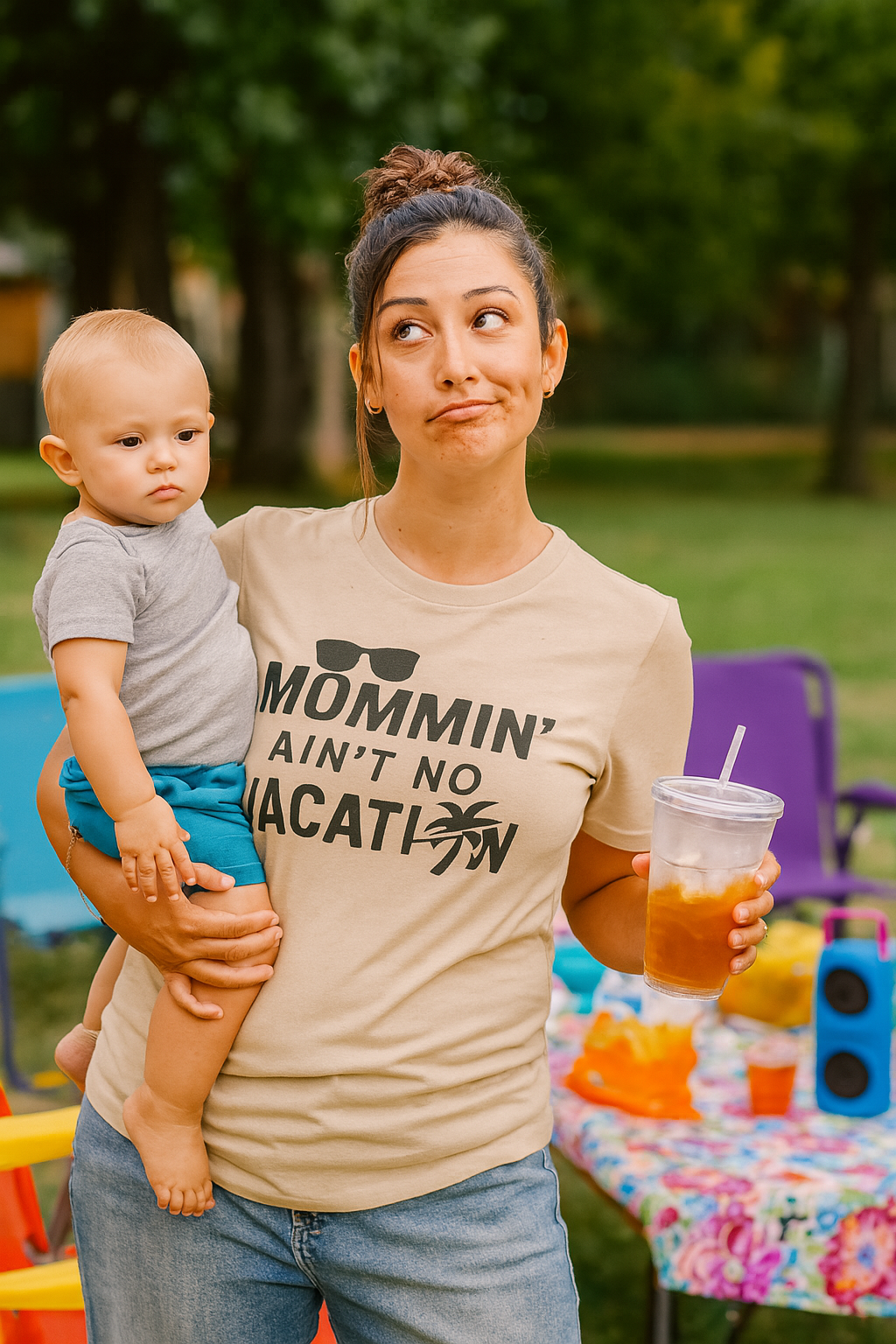 Mommin’ Ain’t no Vacation | Funny Summer Mom Shirt by Copper Boom