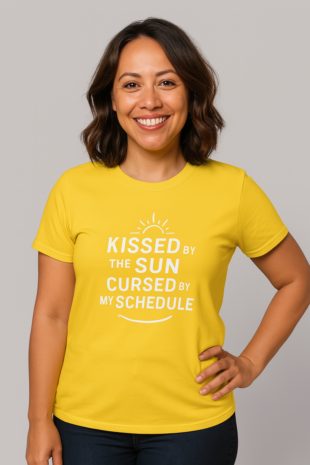 Kissed by the Sun, Cursed by My Schedule | Funny Summer Mom Shirt by Copper Boom