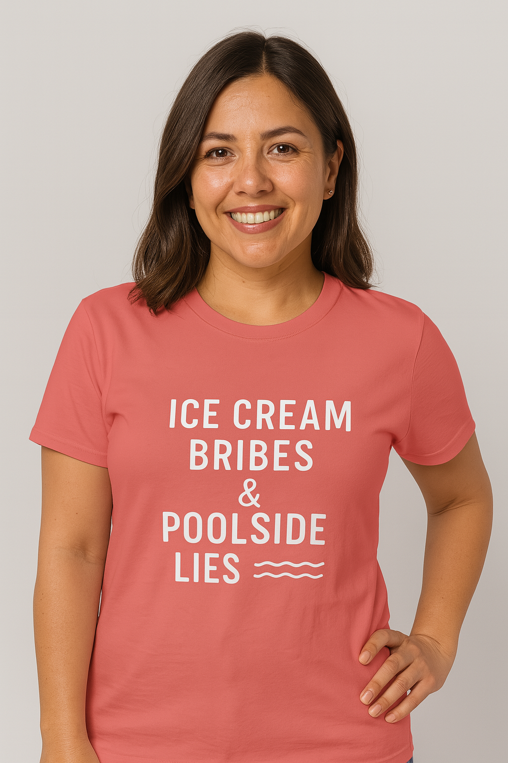 Ice Cream Bribes & Poolside Lies | Funny Summer Mom Shirt by Copper Boom