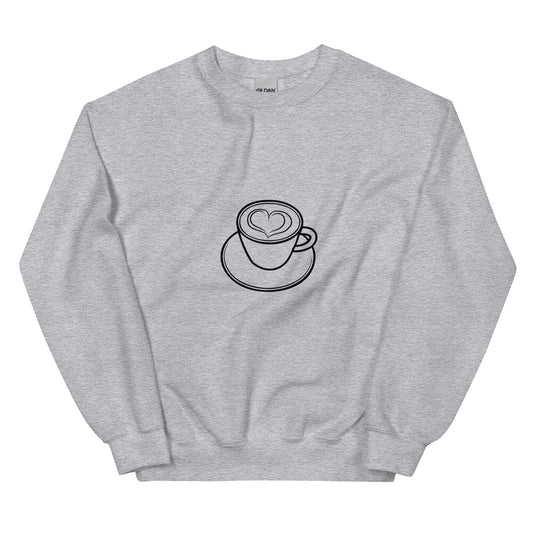 Heart Coffee Mug Sweatshirt